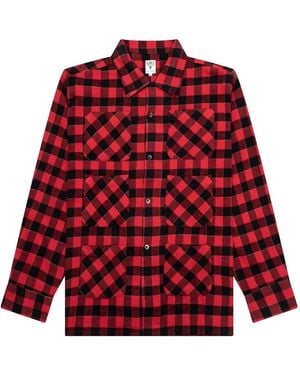 South2 West8 Six-Pocket Checkered Shirt