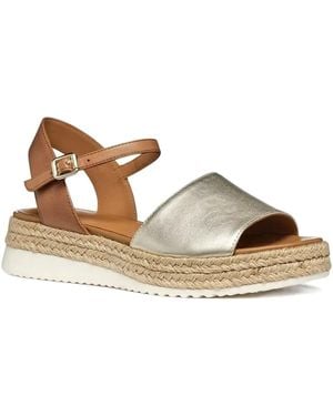 Geox Sandali Eolie Metallizzati - Marrone