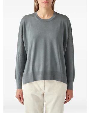Gran Sasso Crew-Neck Long-Sleeve Sweater - Gray
