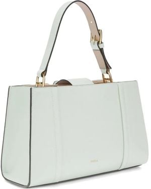 Furla Riva M Buckle-Detail Tote Bag - White