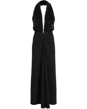 Proenza Schouler Fringed Twisted-Detail Dress - Black