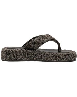 Manière De Voir Rosalie Bouclé Flatform Sandals - Black