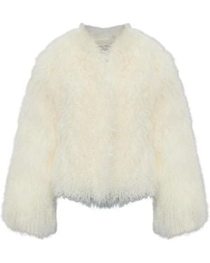 Stand Studio Sheepskin jacket - Weiß
