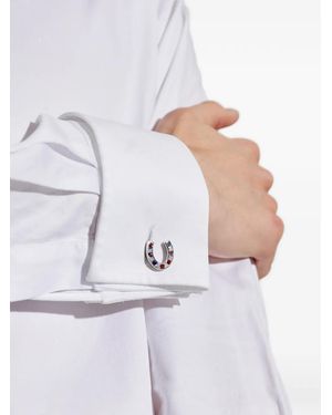Paul Smith Lucky Horseshoe Cufflinks - White
