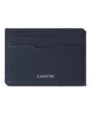Lanvin Logo-Stamp Cardholder - Blue