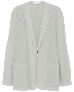 Alberta Ferretti Single-Breasted Pocket Jacket - Grey