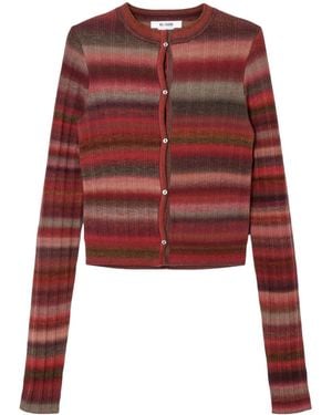 RE/DONE Geribbeld Vest Met Ronde Hals - Rood