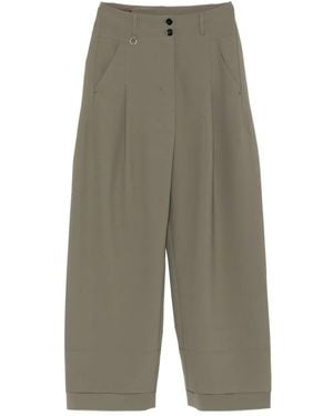 High Hose mit Falten - Grau