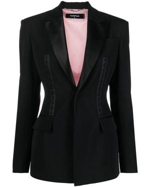 DSquared² Strap-Detail Blazer - Black