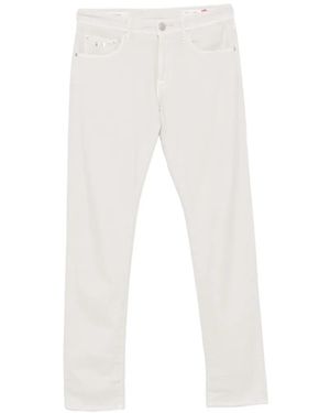Sartoria Tramarossa Michelangelo Logo-Plaque Trousers - White