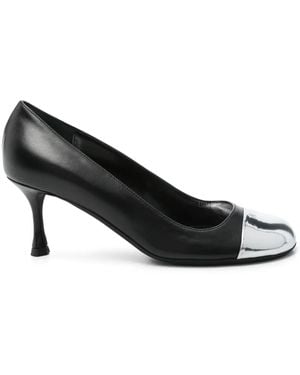 N°21 Leather Court Shoes - Black
