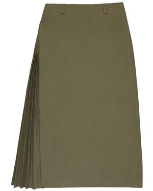 Incotex Pleated-Detail Maxi Skirt - Green