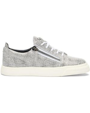 Giuseppe Zanotti Gail Leather Low-Top Trainers - White