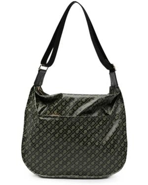 Gherardini Monogram-Print Shoulder Bag - Black