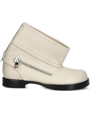JW Anderson 30Mm Zip-Detail Boots - Natural