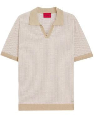 HUGO Textured Short-Sleeve T-Shirt - White