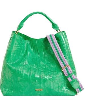 Essentiel Antwerp Borsa Tote Con Placca Logo - Verde