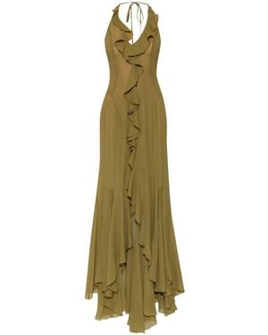 MISBHV Midikleid mit Rüschendetail - Grün