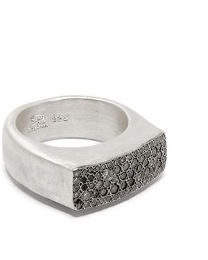 Rosa Maria Siegelring Aus Sterlingsilber Mit Diamant - Weiß