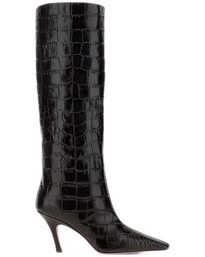 AMINA MUADDI Pointed-Toe Tall Boots - Black