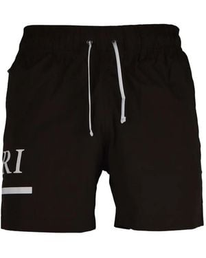 Amiri Logo Elastic Swim Shorts - Black
