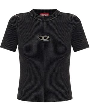 DIESEL Logo Cotton T-Shirt - Black