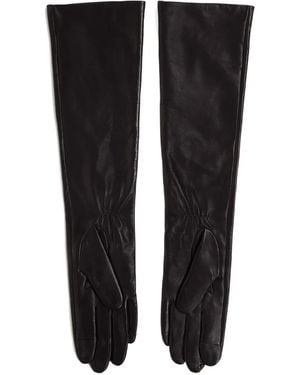 Karl Lagerfeld Autograph Leather Gloves - Black