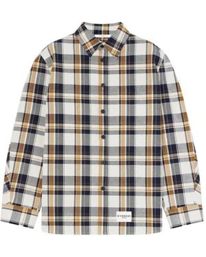 Givenchy Couture Seam Checked Overshirt - Grey