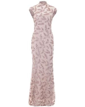 Aniye By Robe Longue Uma Brodée À Sequins - Pink
