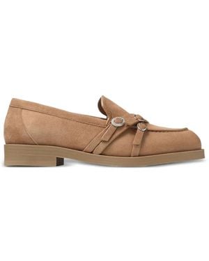 Jimmy Choo Strap Buckle Loafers - Brown