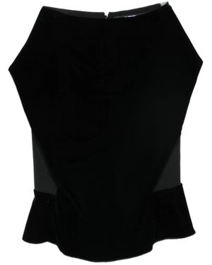 Jacquemus Gerüschter Paloma Midirock Mit Samteinsatz - Schwarz