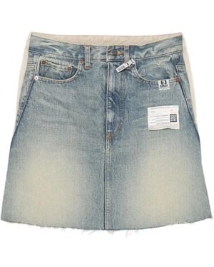 Maison Mihara Yasuhiro Logo-Patch Skorts - Blue