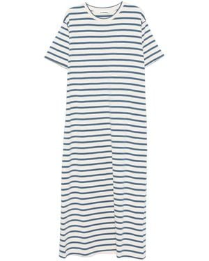 Jil Sander Striped Maxi Dress - White