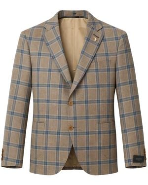 Tombolini Check-Pattern Blazer - Grey