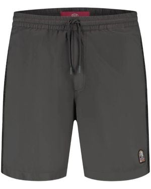 Parajumpers Logo Patch Swim Shorts - Grey