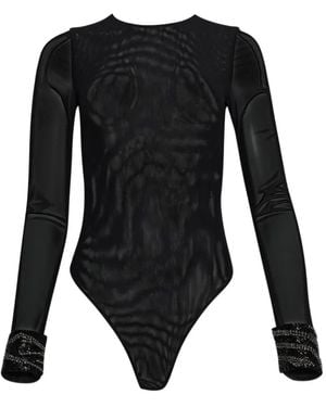 GRACE FAENA Body Verfraaid Met Zebra - Zwart