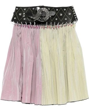 Chopova Lowena Clover Belted Midi Skirt - Pink