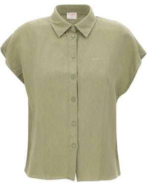 Sun 68 Linen Shirt - Green