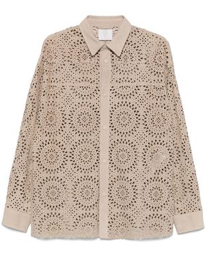 Eleventy Cut-Out Shirt - Natural