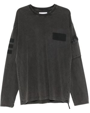 Oamc Peacemaker Sleeve-Pocket T-Shirt - Grey