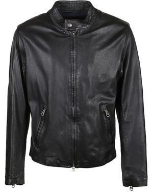 Stewart Veste En Cuir À Fermeture Zippée - Noir