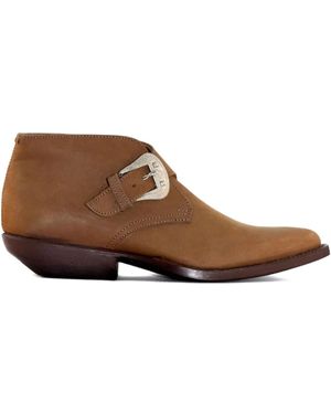 Sonora Boots バックル スエードブーツ - ブラウン