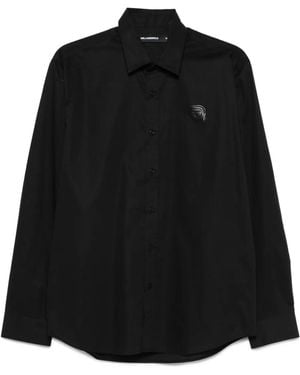 Karl Lagerfeld Logo-Patch Shirt - Black