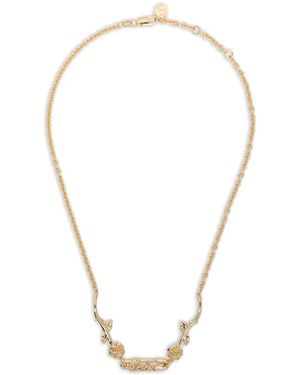 Stolen Girlfriends Club Rose-Pin Necklace - Metallic