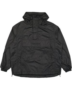 Vetements Logo-Embroidered Padded Hooded Jacket - Black