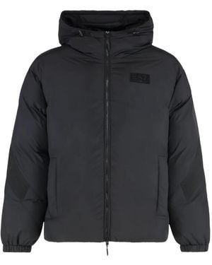 EA7 Hooded Padded Jacket - Black