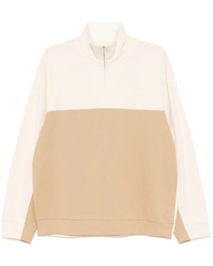 CROQUIS Splicing Pullover Sweatshirt - White