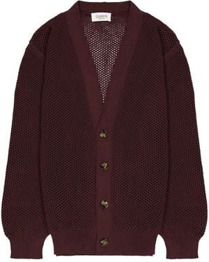Laneus Knitted Cardigan - Purple