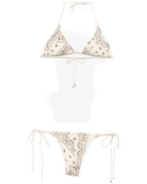 VENUJA Paisley-Print Bikini - White