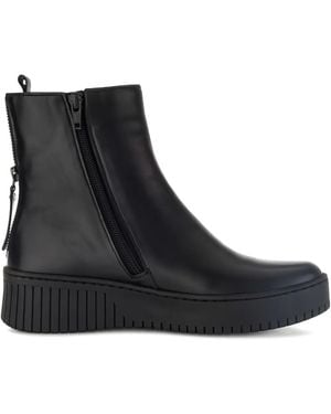Gabor Tower Zip-Up Ankle Boots - Black